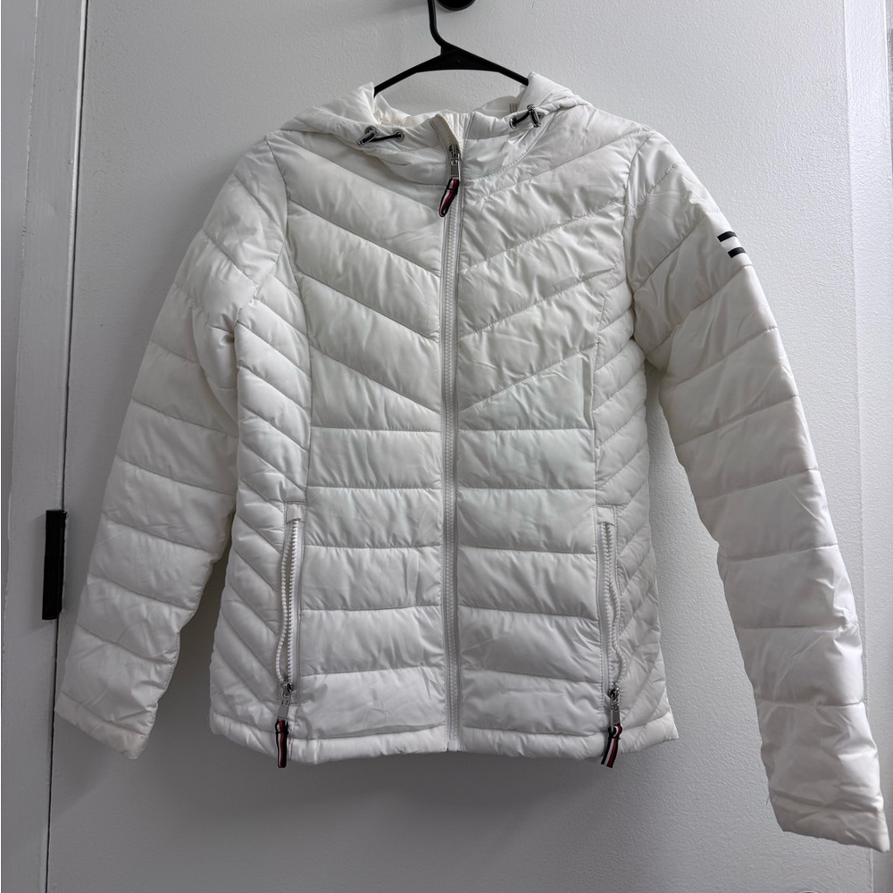 Tommy Hilfiger Women's White Puffer Jacket